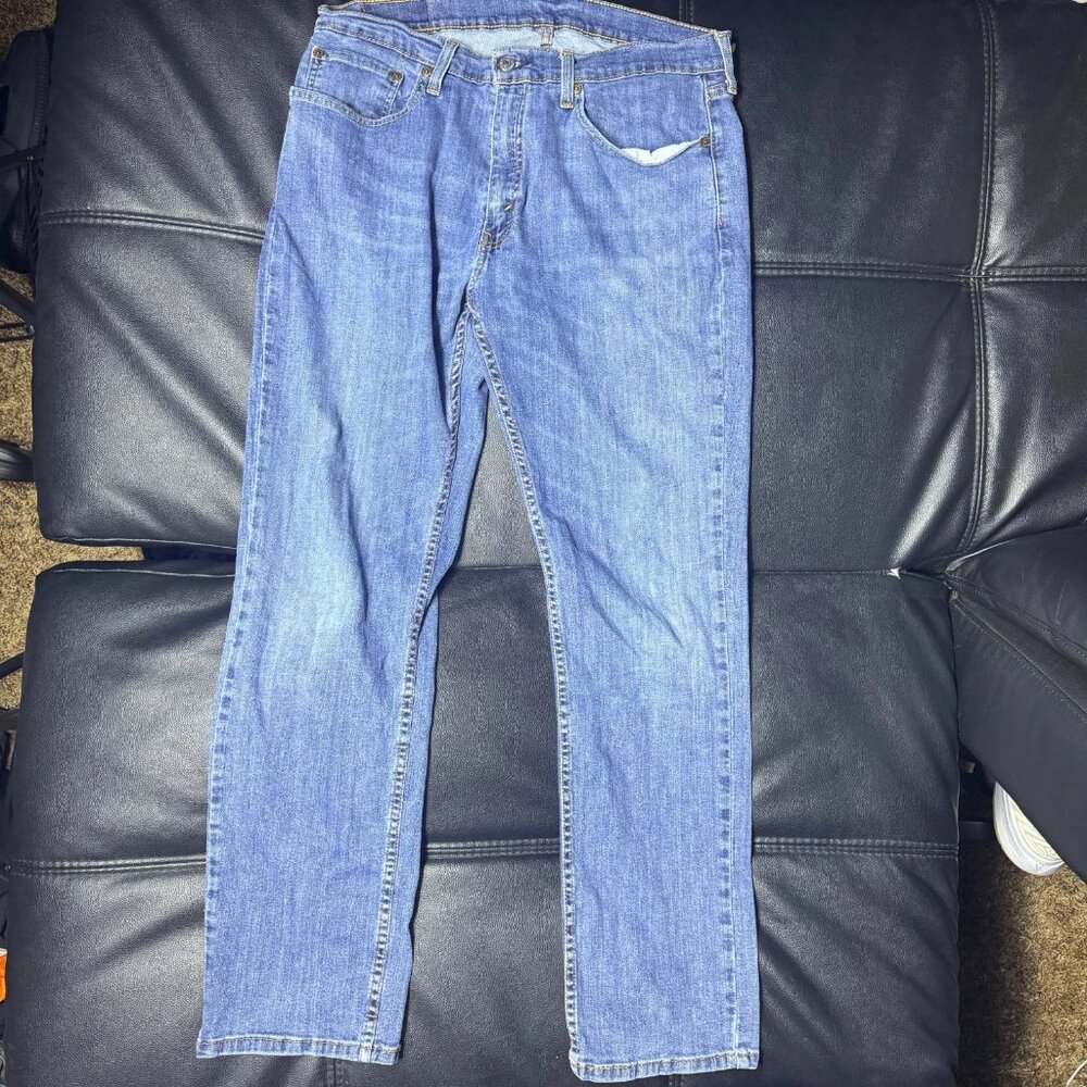 Levi's 559 Men's Straight Jeans Blue Denim Relaxed Fit 5-Pocket Design W35XL32